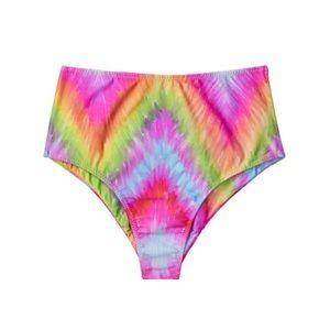Triya Hot Pant Mid Rise Bottoms Rainbow Tie Dye M